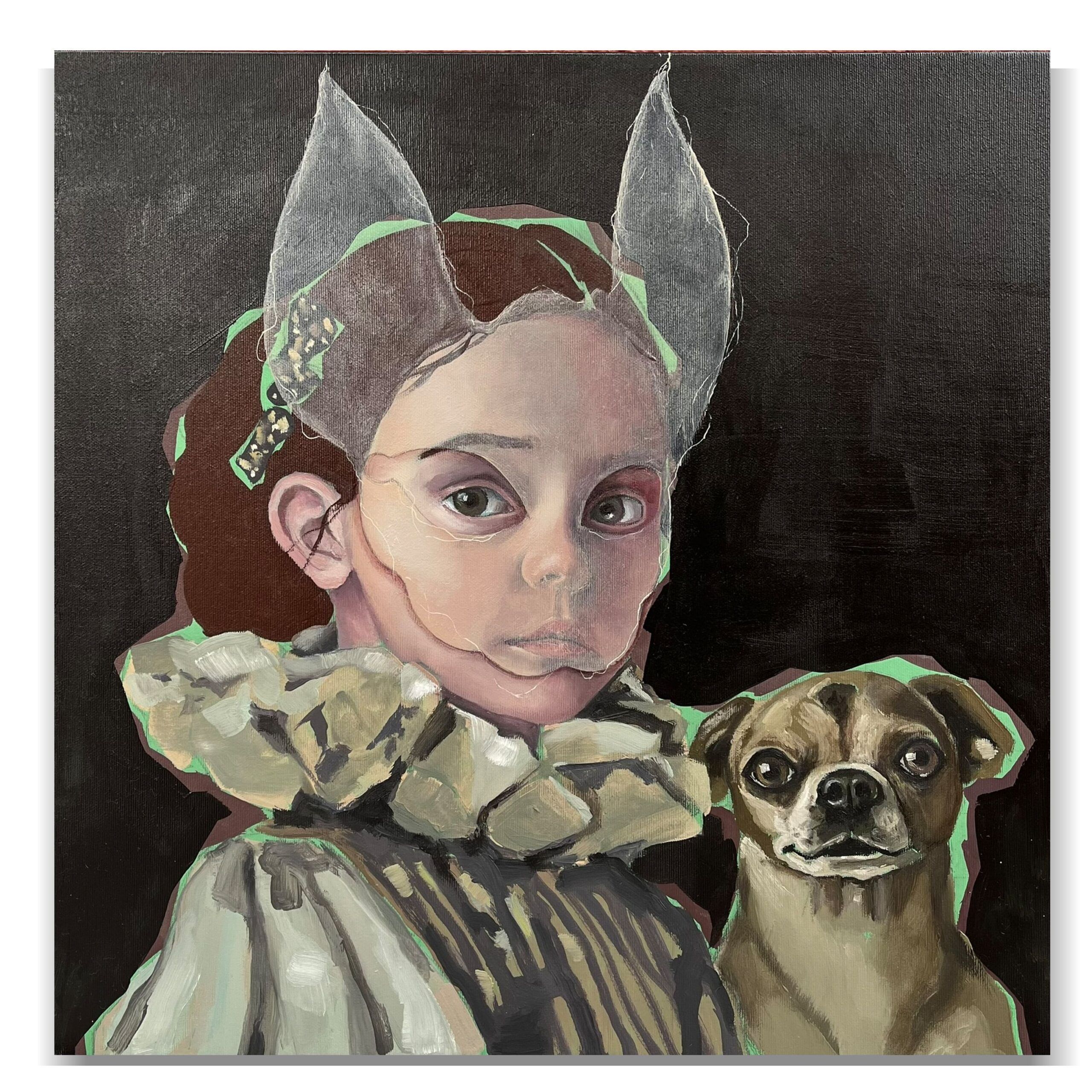 Perrilla con perro II - gema-alvaro-obra-pequena