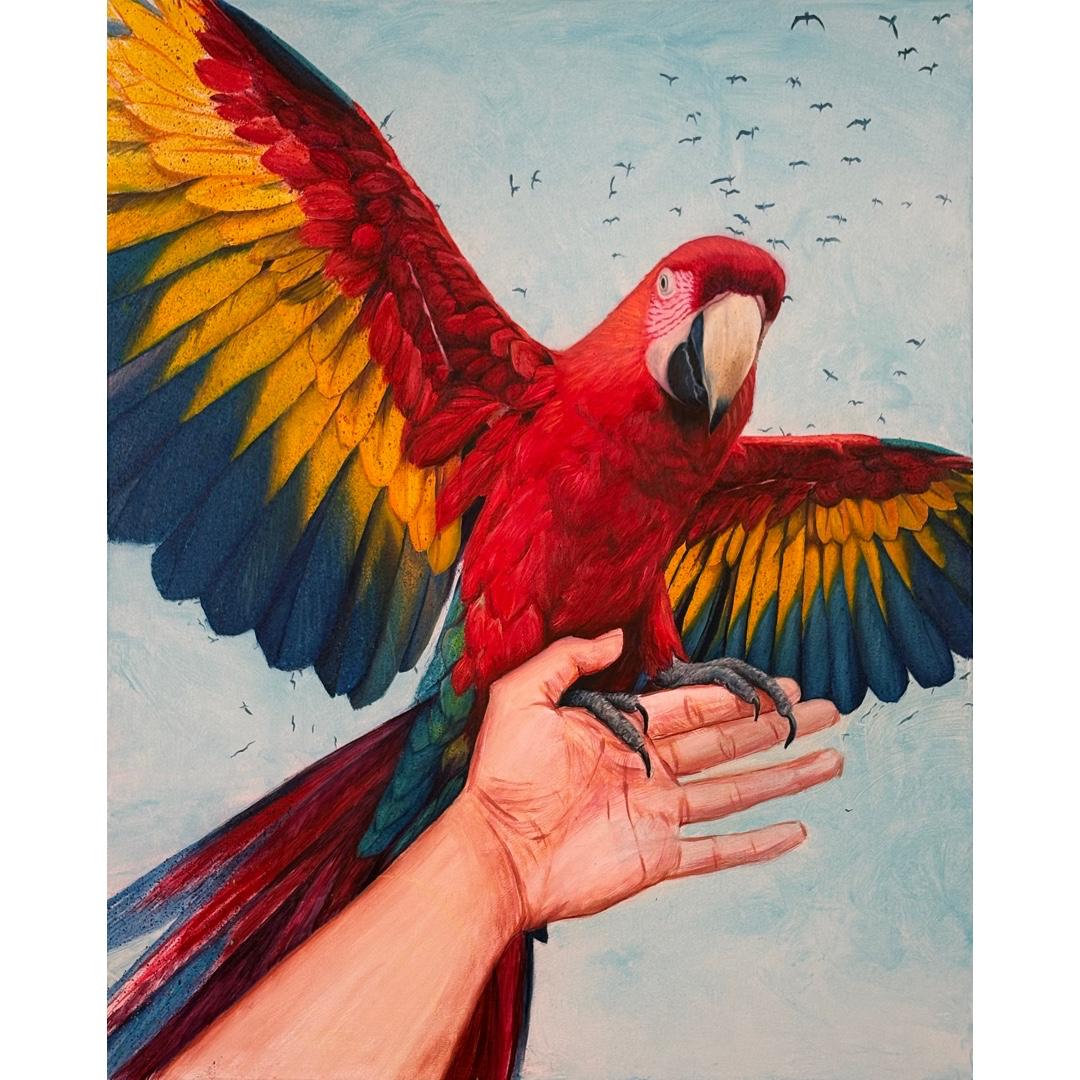Más vale pájaro en mano que ciento volando - exposicion-actual-lucia-molins-obra-disponible